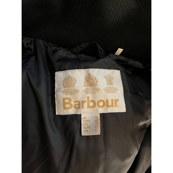 NEW Barbour Weatheram Quilt Longline Puffer Coat Purple Wine Womens Size 10 US - Picture 9 of 9